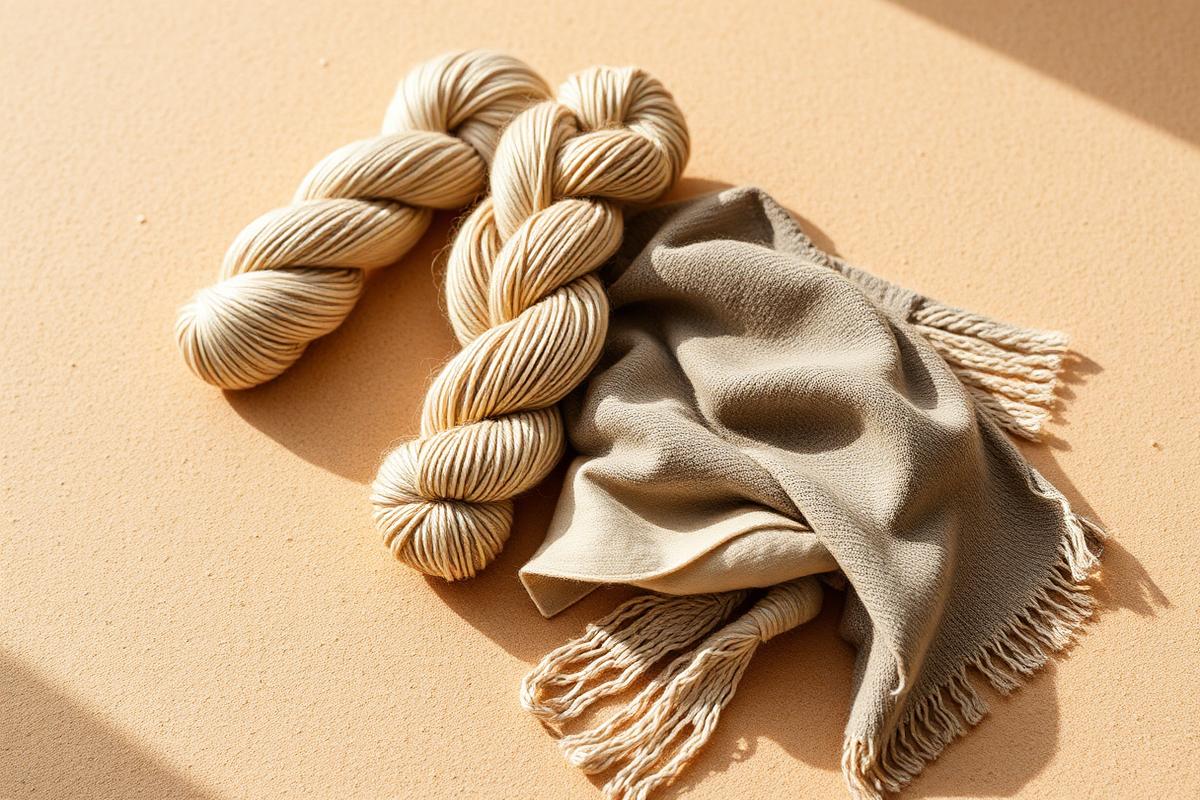 Natural wool and cashmere yarn